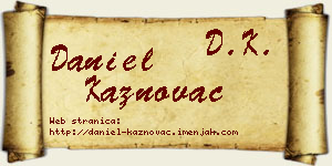 Daniel Kaznovac vizit kartica